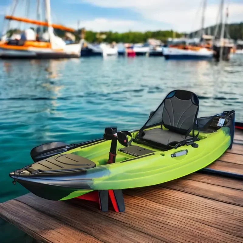 Vicking 1 Person Flap Fin Pedal Drive Canoe HDPE Plastic Durable Lightweight Electric Fishing Sit-On-Top Drive Kayak CE