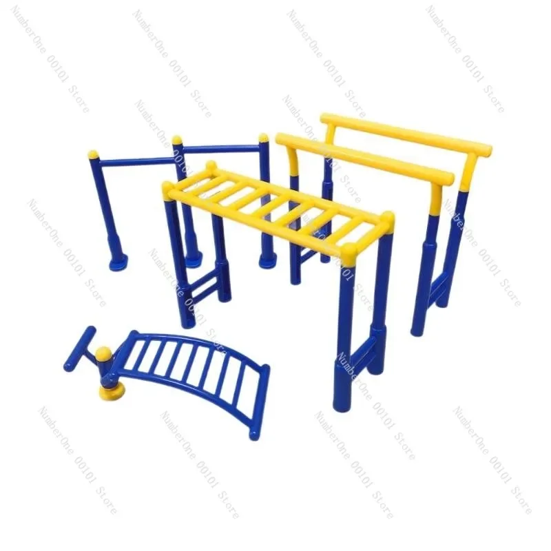 Mini Dollhouse Accessories Horizontal Bar, Parallel Bar Waist Twister, Simulation Scene Model Set