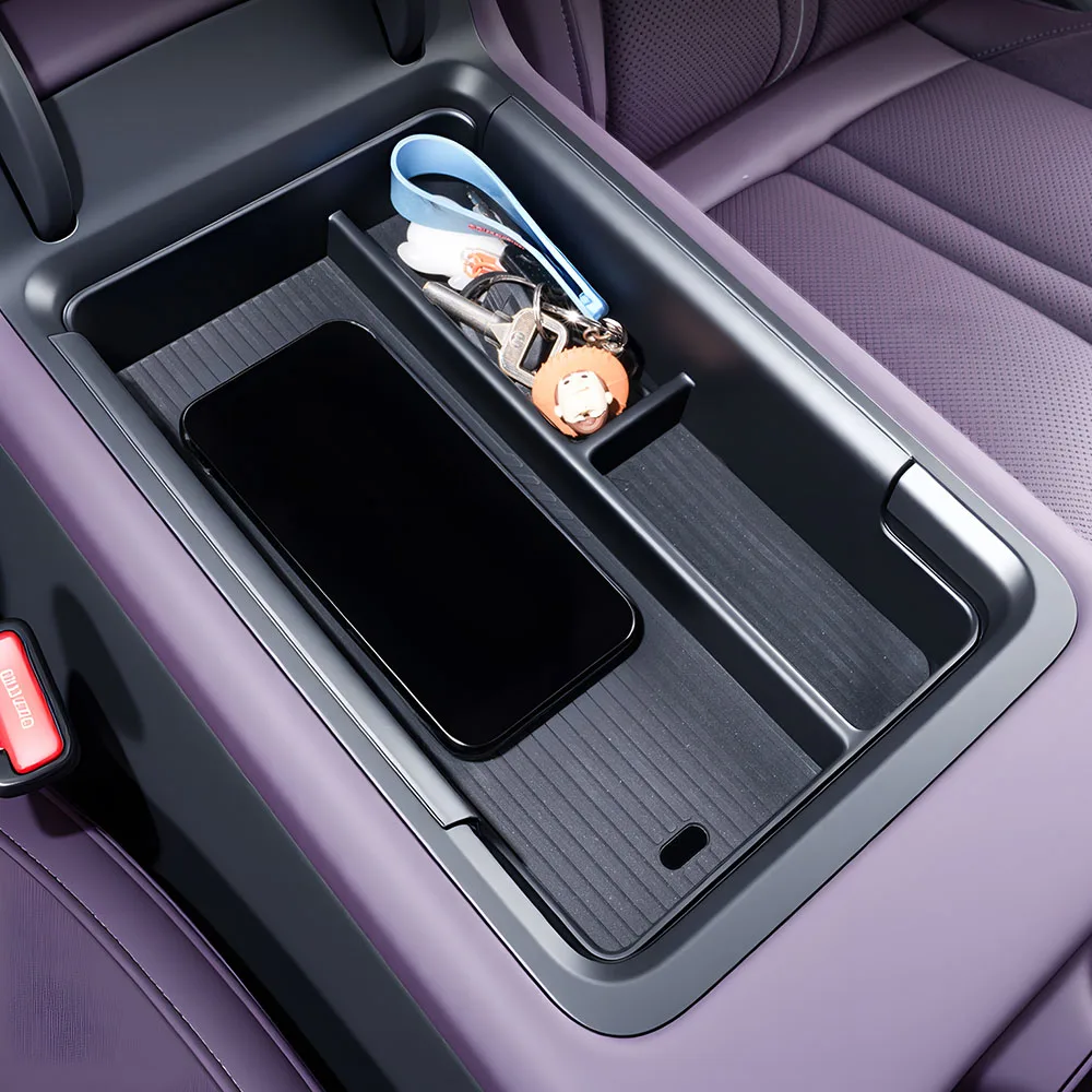 

Для нового Xpeng P7 2025, ящик для хранения в подлокотнике, аксессуары для внутренней модификации, материал ABS, расширяет место для хранения