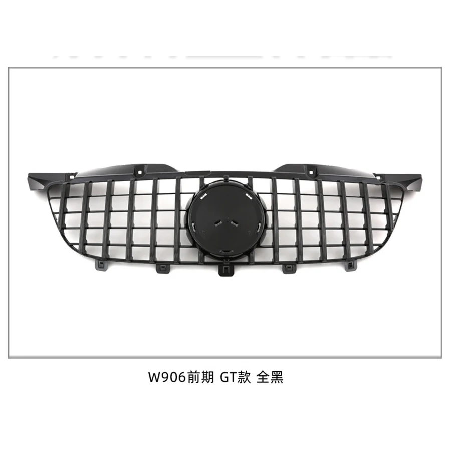 W906 GT Style Black Silver Front Bumper Grill Racing Grille For Mercedes Benz Sprinter W906 Pre-facelift 2009-2013