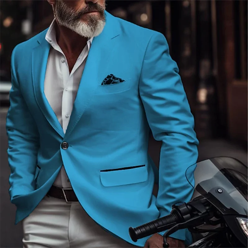 

New High-quality solid color suit men's business formal wear solid color leisure suit outdoor leisure