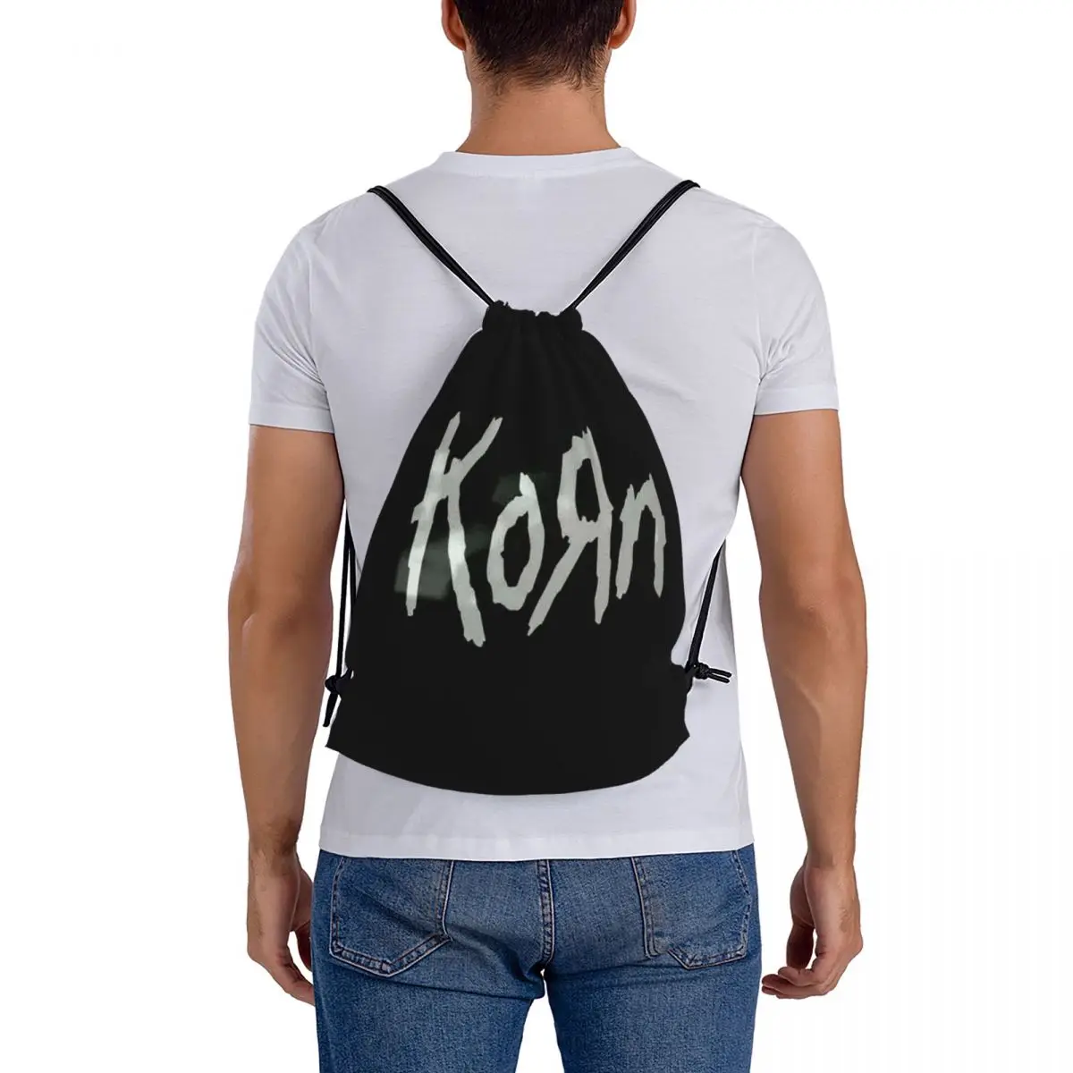 

Korn Rock Music Backpacks Multi-function Drawstring Bags Shoes Bag Book Bags for Travel School