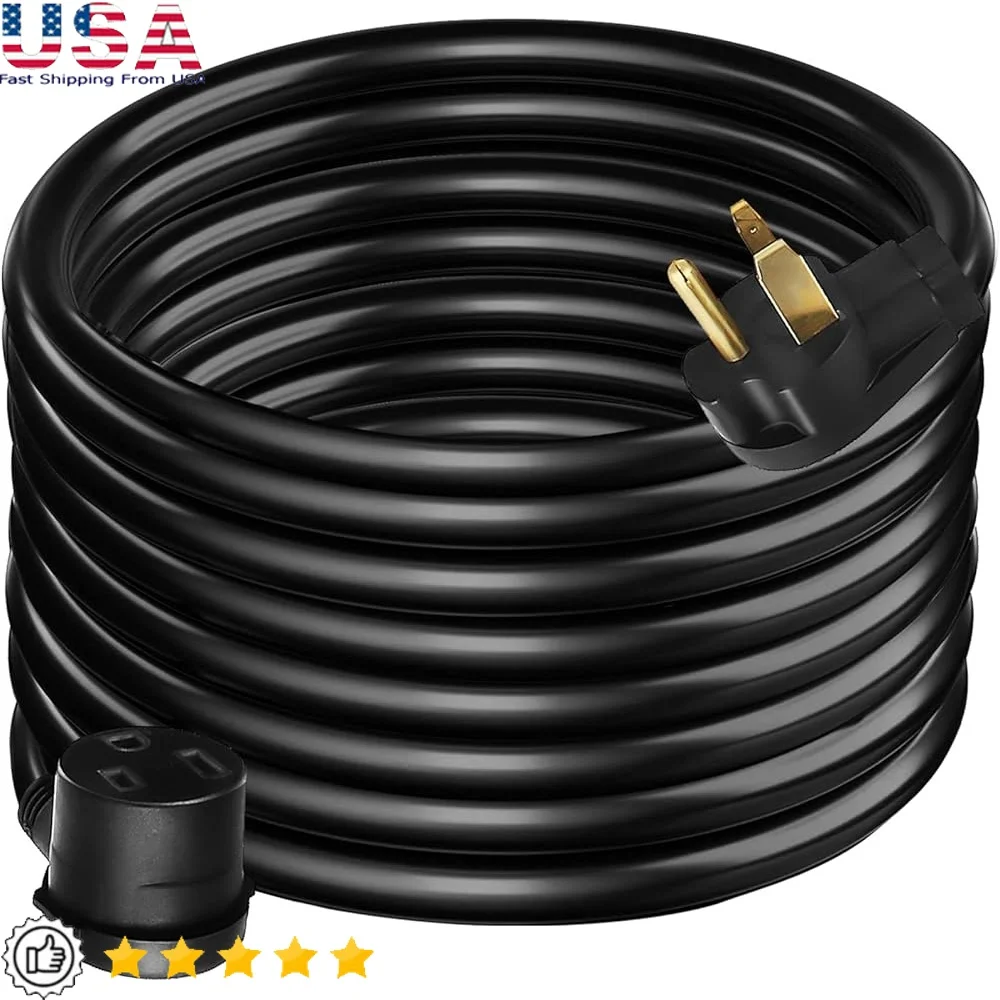 

30A 250V Welder Extension Cord 50FT Heavy Duty NEMA 6-50 Plug 10AWG 3 Prong Weatherproof Generator Cable RV and Outdoor