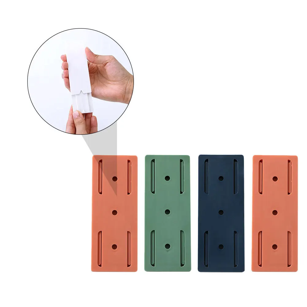 

4Pcs Easy Install Self Adhesive Power Strip Fixator Holders Cable Organizers for Tiles Glass Strip Fixation