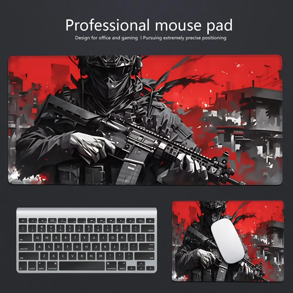 

HYBXAXC Without edging Large Warrior Pattern Mouse Pad -Ideal for Gaming and Office, Perfect Choice for Laptops Perfect Birthday