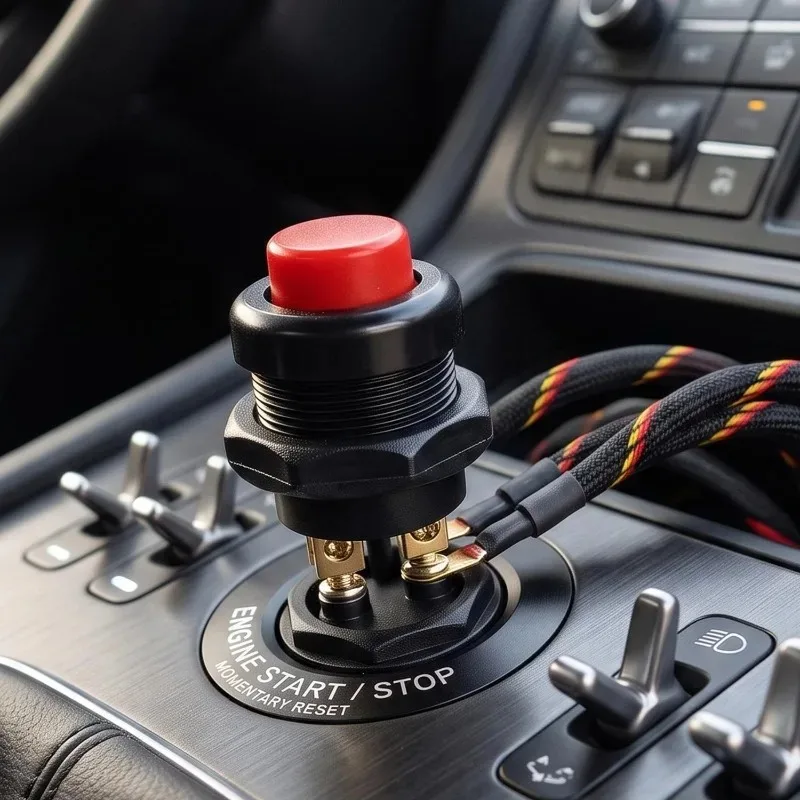 Universal Heavy Duty Car One-Touch Reset Switch Button Modification for Generator Starters and Horn Switches Suitable for Repair