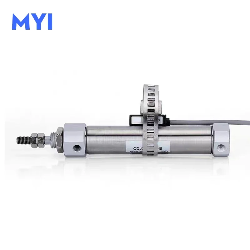 HLH CDJ2B Single Rod 10mm/16mm Bore 10~200mm Stroke Mini Pneumatic Cylinder Double Acting Stainless Steel CDJ2B12-20 CDJ2B16