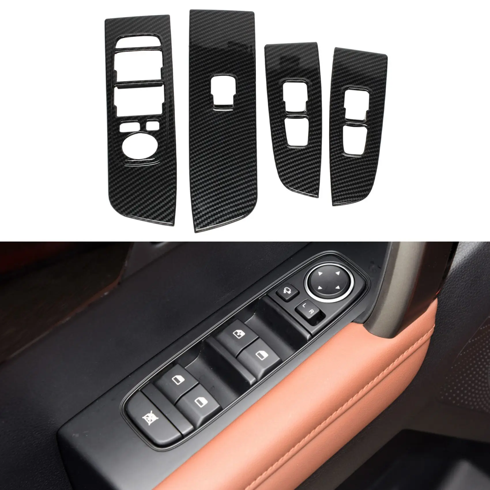 Car Window Glass Lift Switch Car Window Switch Panel Car Door Armrest Panel Cover For Kia Sportage 2021-2022