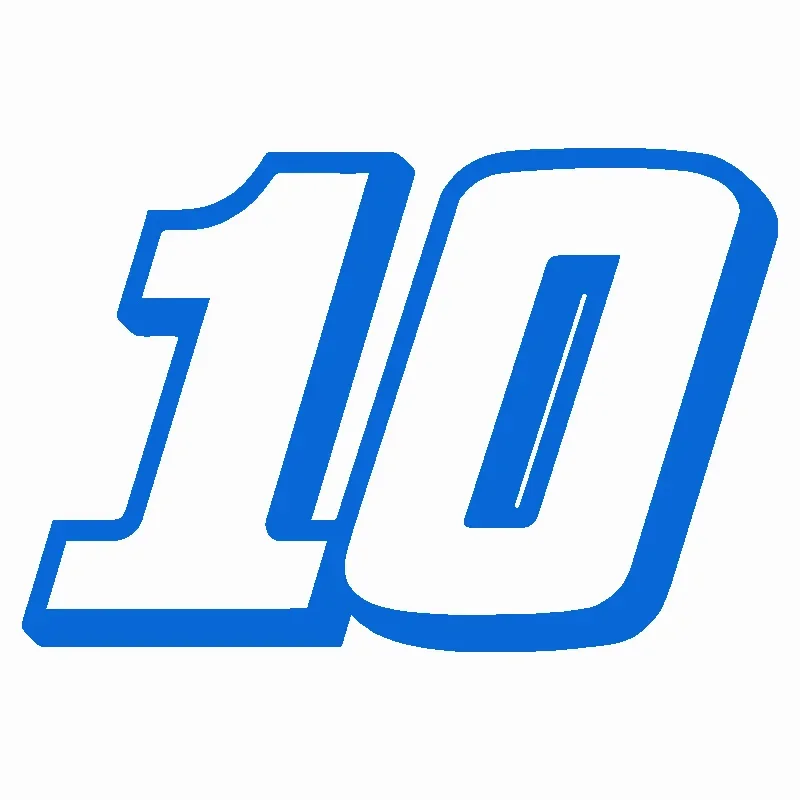Number 10 Racing Helmet Motorcycle Stickers Funny 3D JDM Vinyl Decals on Auto Window Door Bumper Body Motorcycle Accessories