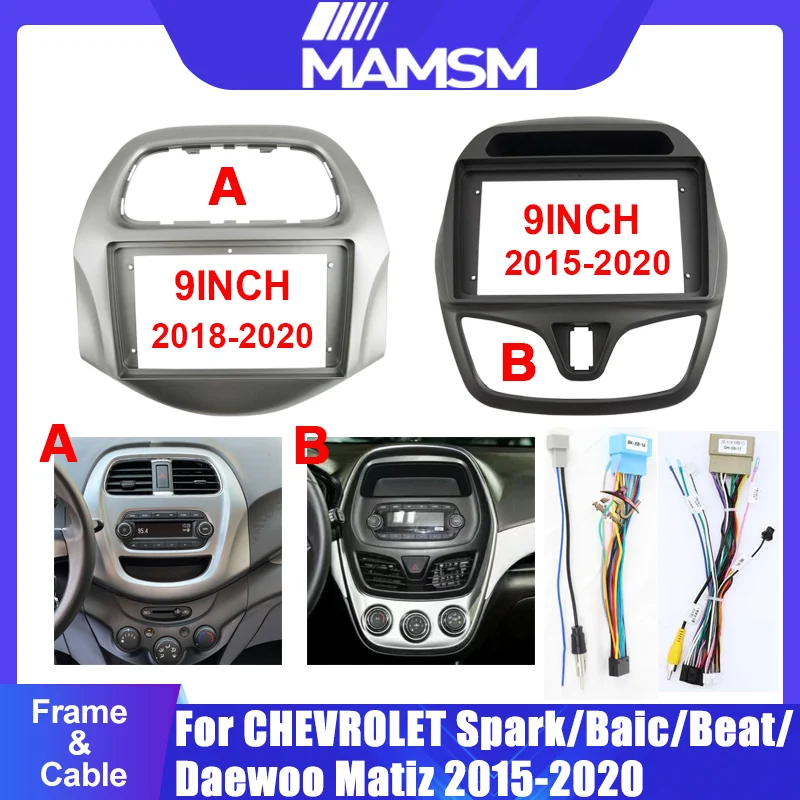Car Frame Fascia Adapter Android Radio Audio Dash Fitting Panel Kit For CHEVROLET Spark/Baic/Beat/Daewoo Matiz 2015-2020