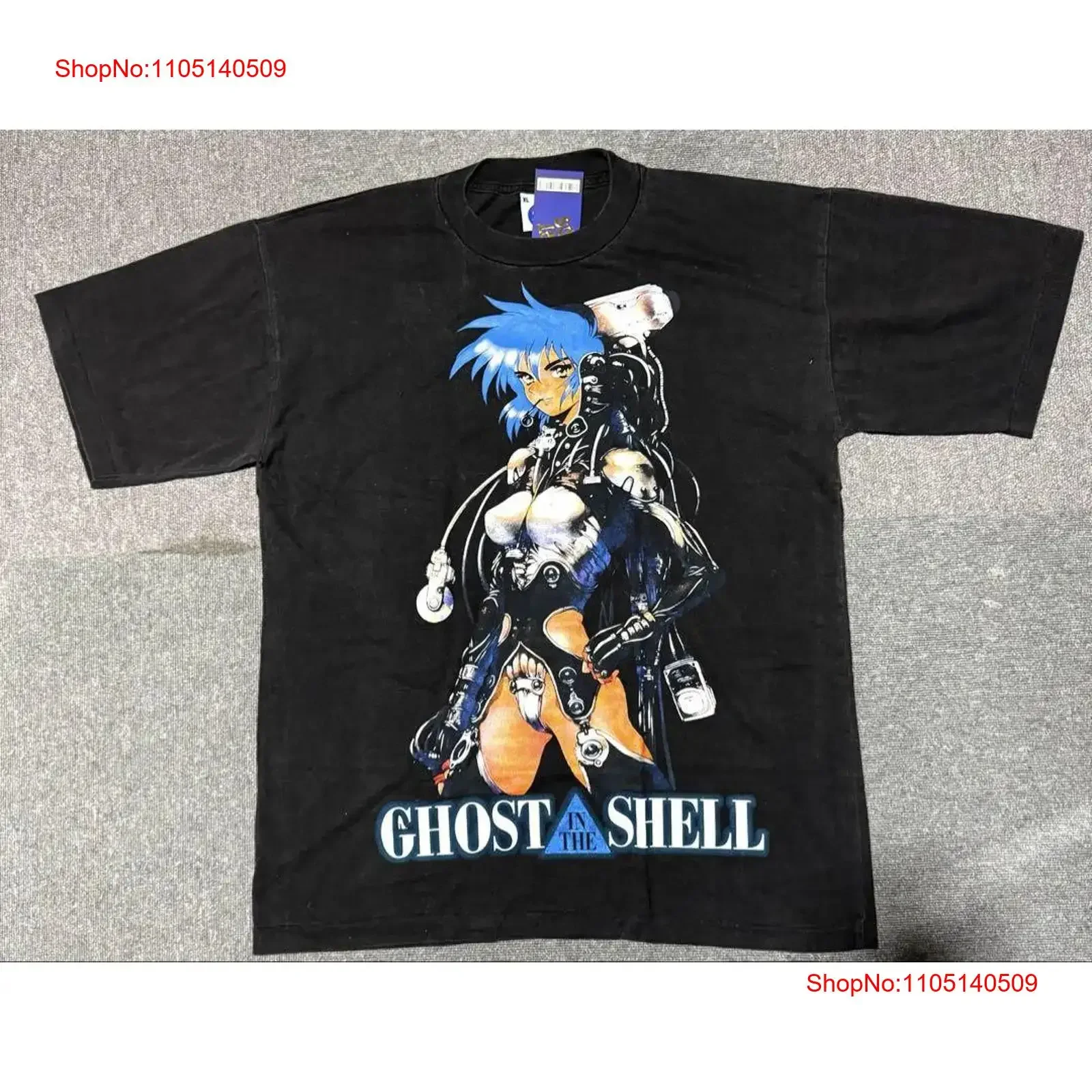 

Ghost in the Shell Kusanagi Motoko T shirt Shirou Masamune vintage Washed Casual fashion designer clothes Breathable streetwear