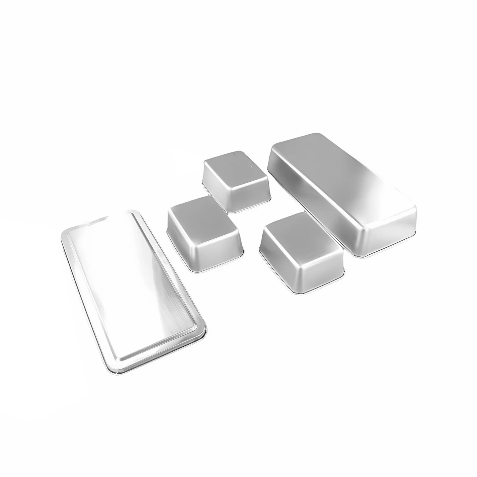 Stainless Steel 3 Section Ingredients Box Salt Sugar Cheese Sauce Box Seasoning Box Pizza Making Tool Snack Storage Box