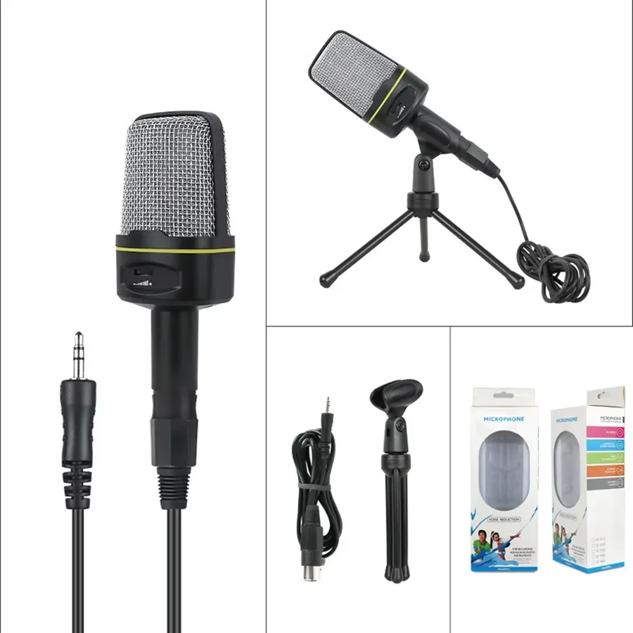 

New Condenser Microphone Professional 3.5mm Wired Studio Capacitive Mic With Tripod Stand SF920 for PC Computer Recording 2025