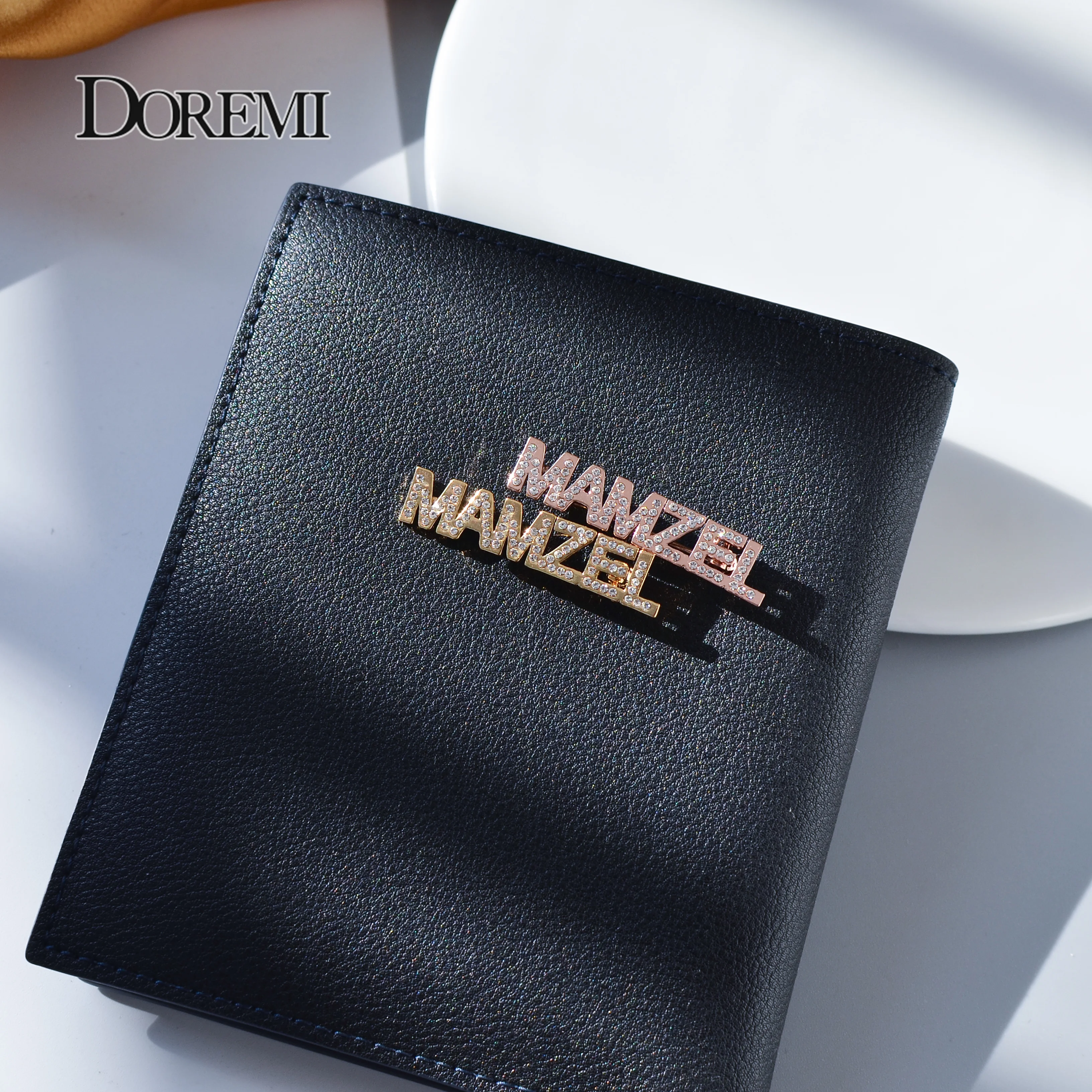 DOREMI Stainless Custom Name Brooch Crystal Brooch for Women Men Children Personalized Brooch with Names Initial Letters Arabic