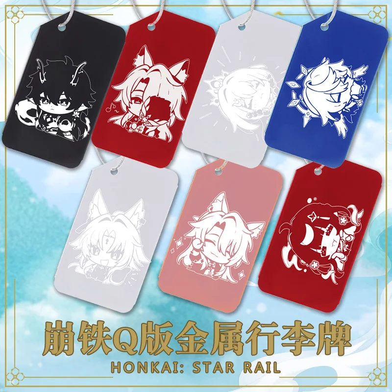 

JewelryName Anime Honkai: Star Rail Imbibitor Lunae Sunday JIAO QIU Cosplay Q Version Keychain Pendant Baggage Tag Metal Widget