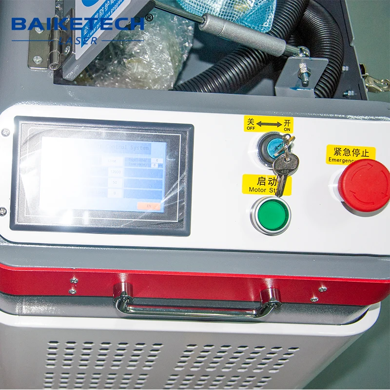 50W Pulse Laser Surface Prep Tool TH-FLC50S Seam Oxide Removal on Aluminum Bike Frame Laser Cleaner Machine