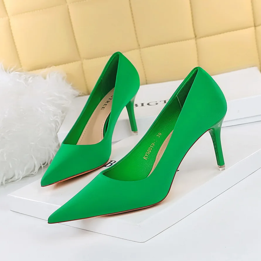 BIGTREE Shoes Satin Women Pumps 2025 New Purple High Heels Fashion Women Shoes Stiletto Luxury Noble Party Shoes Women Heels view 5