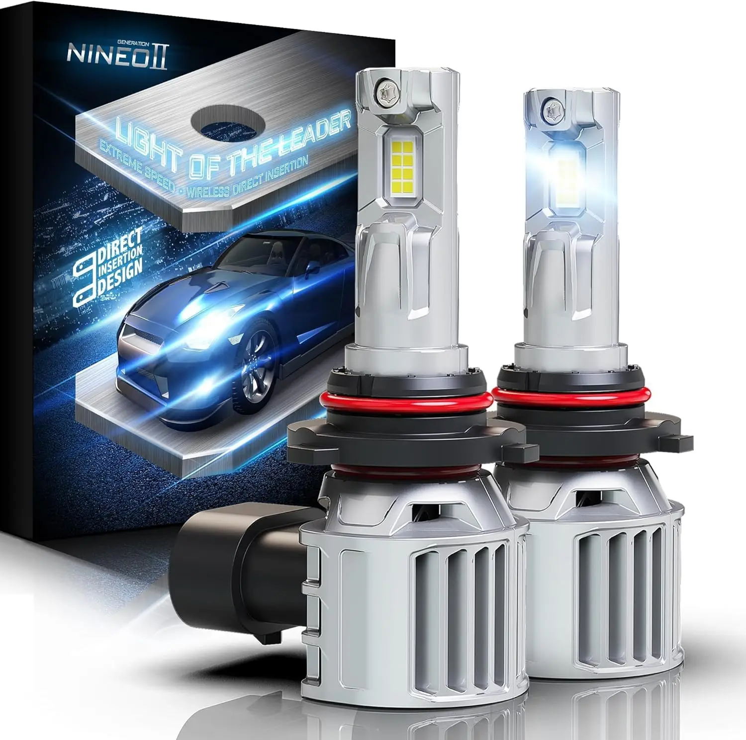 9005 Bulbs, Wireless Hb3 Light Bulb 9005 Fog Lights 600% Super Bright 6500K Plug&Play Fog Lamp - Pack of 2