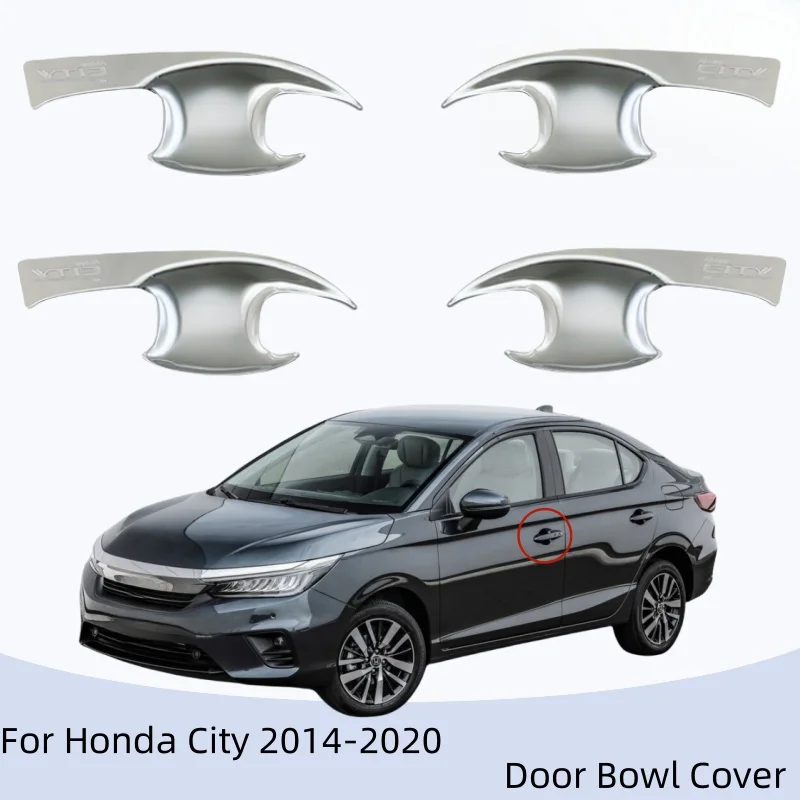 

Hight-quality Car Exterior Door Bowl Cover For Honda City 2014 2015 2016 2017 2018 2019 2020 Car Stickers Cars Accessories