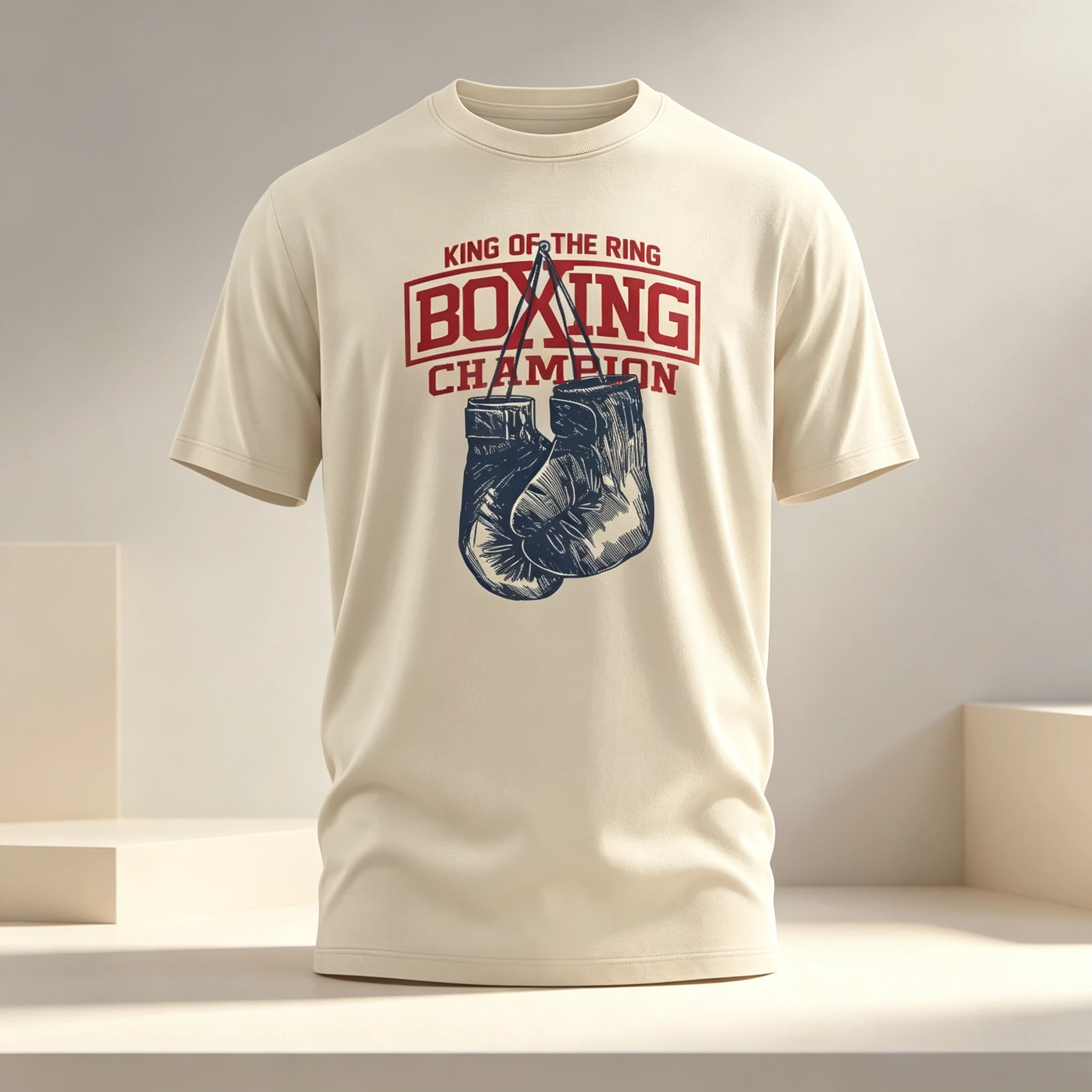 King of The Ring Boxing Champion Print TShirts GYM Sportwear Men's Women‘s T-shirt Breathable Short Sleeve Tops Loose Casual Tee
