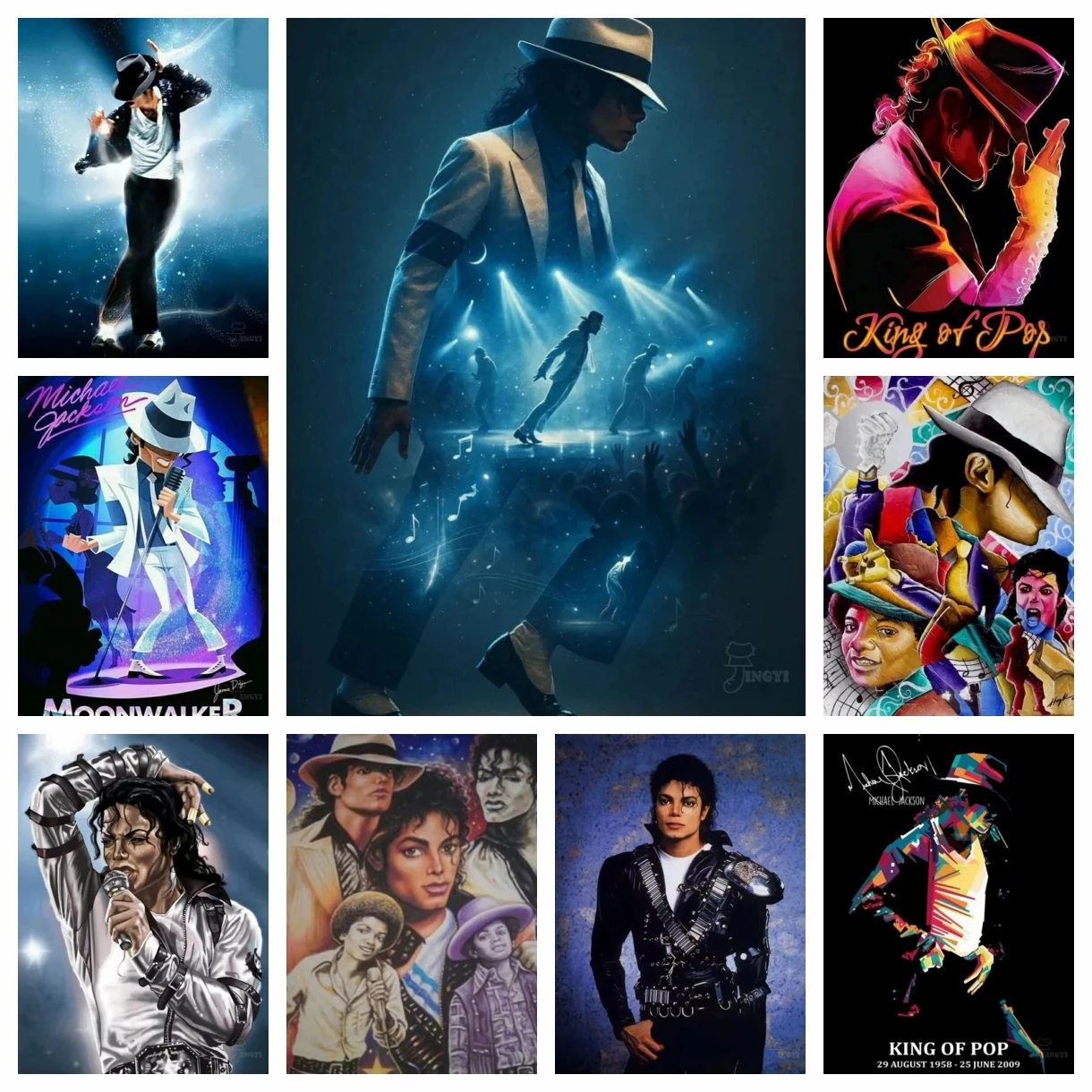 Michael Jackson 5D DIY American Famous Singer Round Diamond Painting Kit Cross Embroidery Handmade Mosaic Art Gift