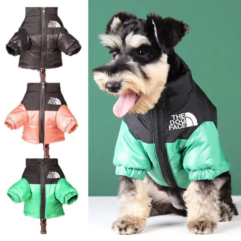 

Pet Dog Down Jacket The Dog Face Winter Clothes For Small Medium Dogs Warm Thick White Duck Down Vest French Bulldog Puppy Coats