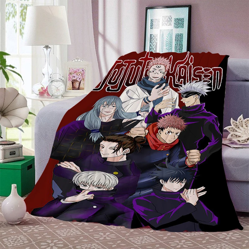 

Anime Sofa Blankets for Winter B-Sukuna Custom King Size Warm Bed Fleece Camping Adult Fluffy Soft Blankets Microfiber Bedding