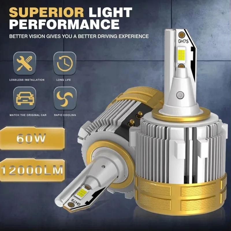 

2Pcs H7 LED Headlight Bulbs H15 LED For Golf 6 MK3 MK7 Canbus Car Lights For Mercedes VW Passat Tiguan LED Headlam