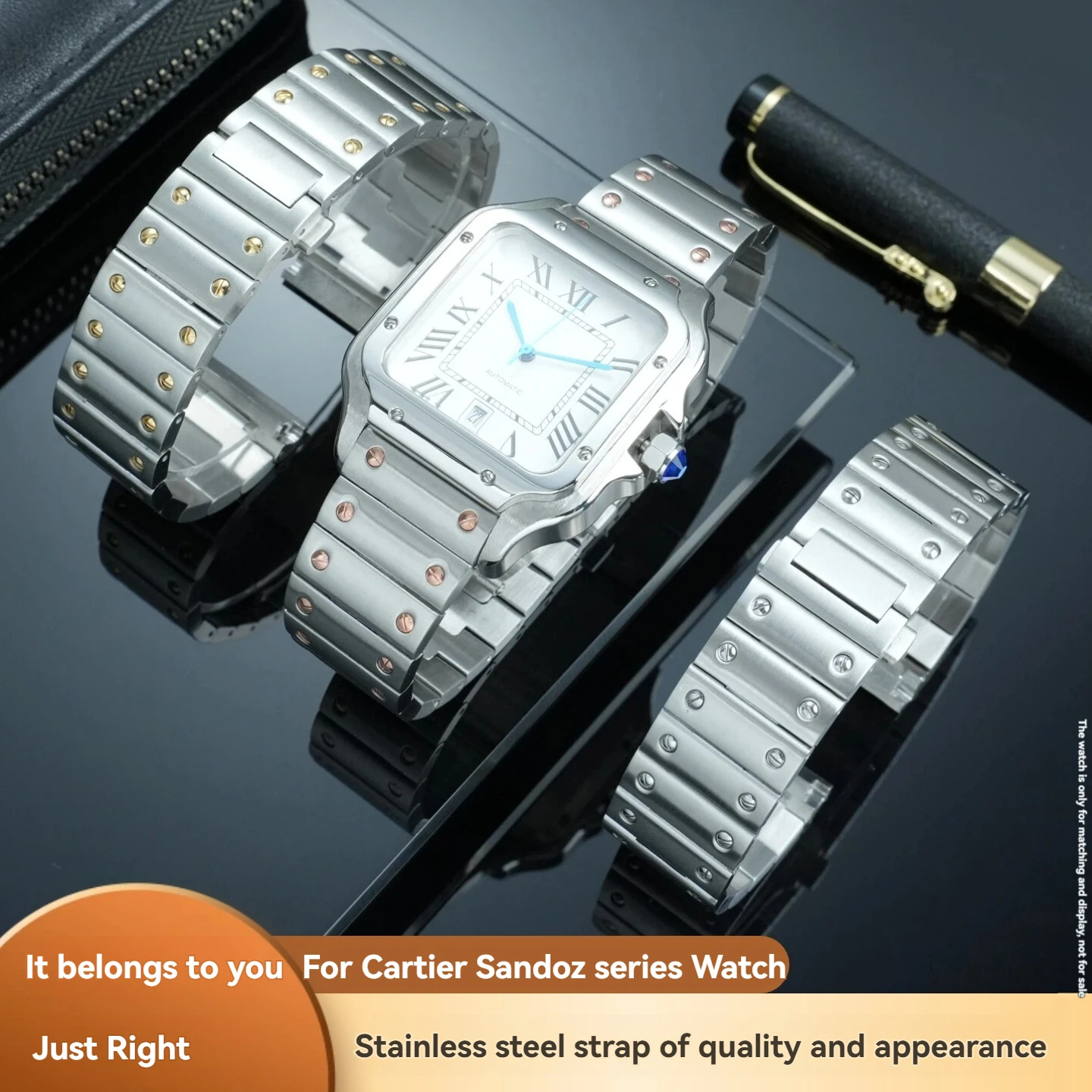 21mm Stainless Steel Watch Ban - огляд і ціна Cartier Watch Santos