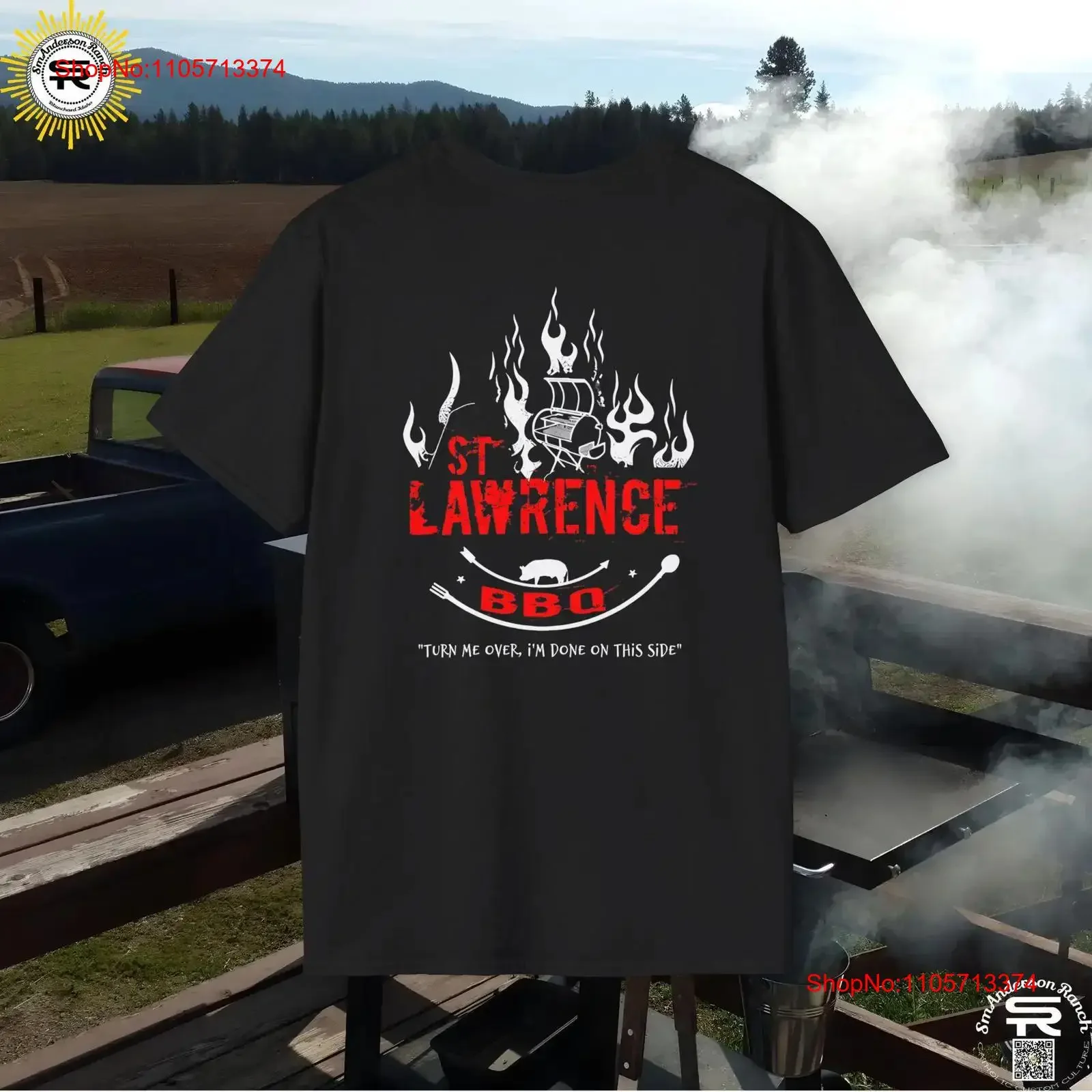 Saint Lawrence BBQ SR Traditional Orthodox Catholic Christian Religious Quote T Shirt vintage Washed Slightly Breathable