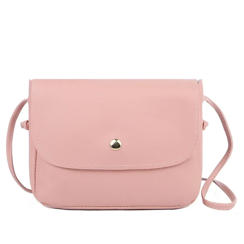 Retro Soft PU Leather Crossbody Bags Women Solid Color Mini Square Bag Casual Street Phone Bag Coin Purse Shoulder Messenger Bag