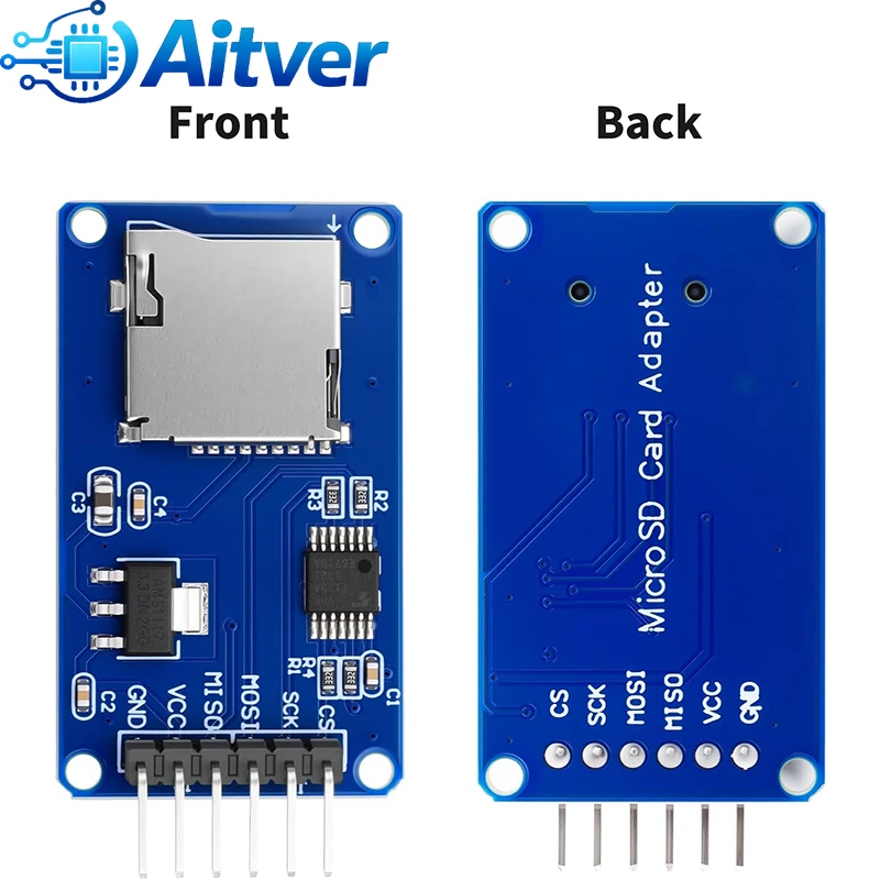 Moduł czytnika kart Micro SD TF z interfejsem SPI, płytka rozszerzająca pamięć z kablami Dupont, adapter kart Mini SD do zestawu DIY Arduino — zdjęcie produktu 2