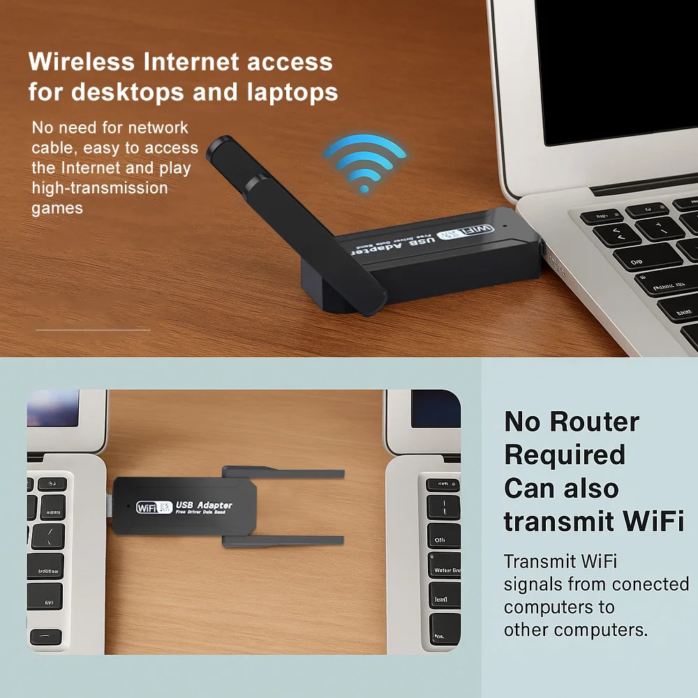 Magecam 1300Mbps USB WiFi محول واي فاي 5 إيثرنت بطاقة الشبكة ثنائي النطاق 5G 2.4G USB3.0 واي فاي دونغل لأجهزة الكمبيوتر المحمول استقبال