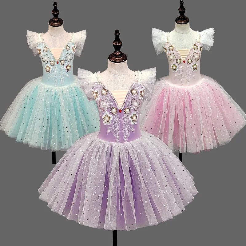 Children's Ballet Skirt, Girls' Dance Skirt, Sequin Dress, Children's Dance Skirt, Collective Program Performance Clothing