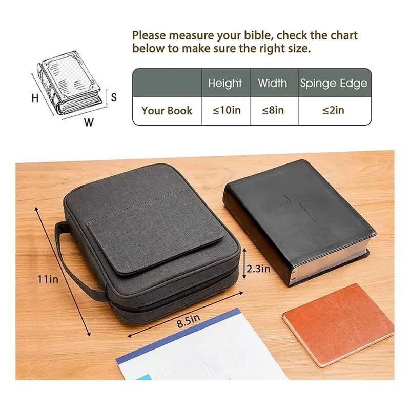 【ABFS】Bible Bag Book Organizer Tablet Electronics Organizer Waterproof Book Tote