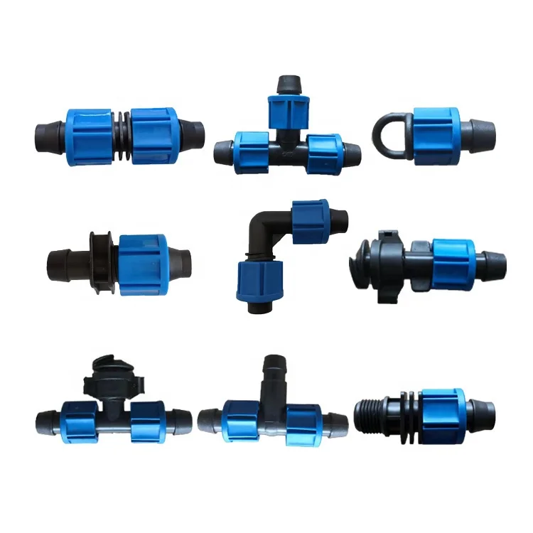 

Высокое качество 16 мм капельная лента, аксессуары для системы орошения, тройник с стопорной гайкой для системы сельскохозяйственного орошения