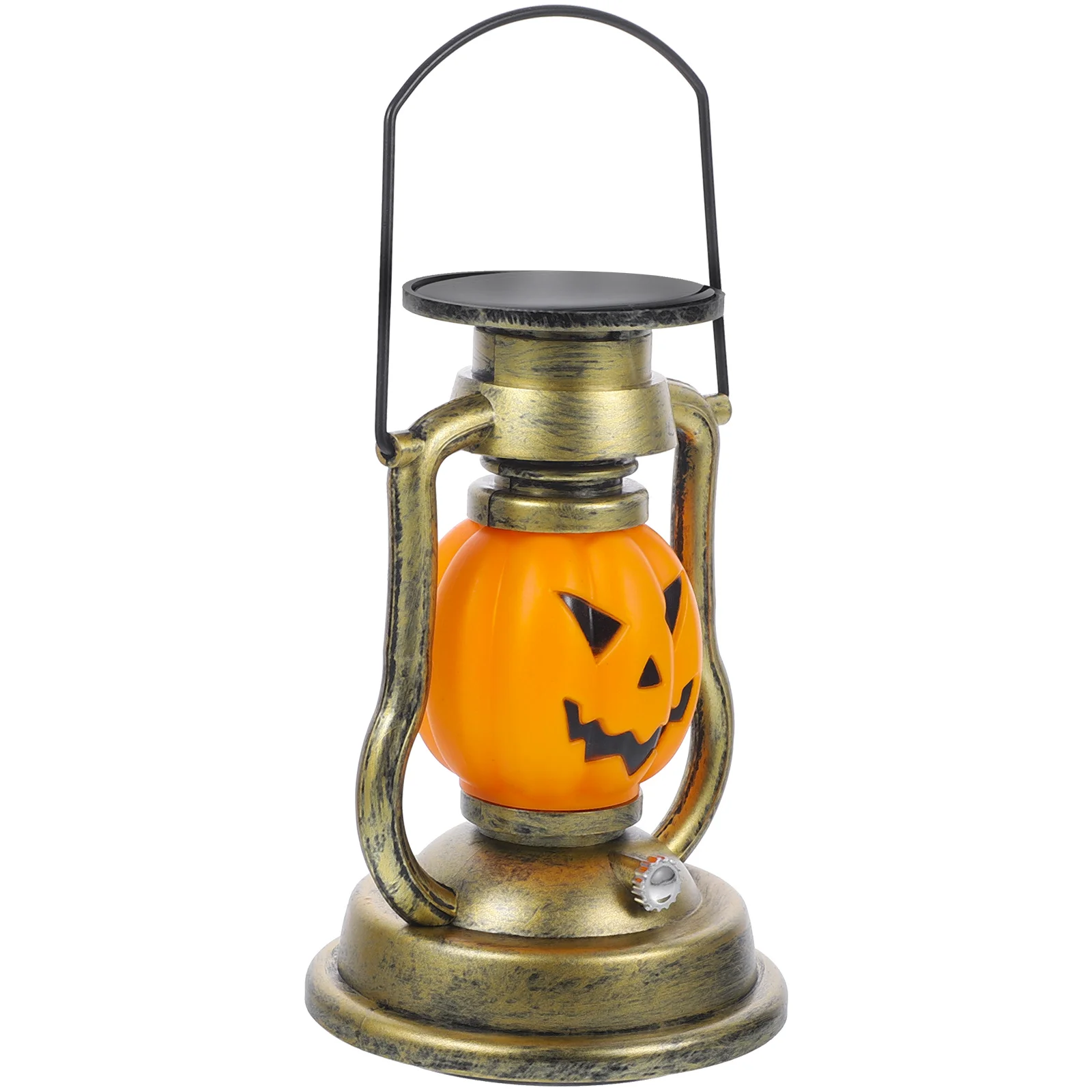 

Halloween Jack-o-lantern Lanterns Pumpkin Handheld Lamp Decorate Dining Table Portable Kerosene Abs Retro Props Yard