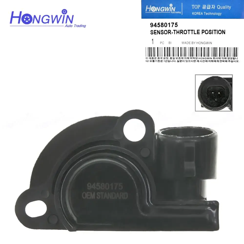 94580175   Czujnik TPS Czujnik położenia przepustnicy i wtyczka do Chevrolet Aveo 1.6L Daewoo Lanos 1.6L Nubira 2.0L Laganza 2.2L 1999-2005