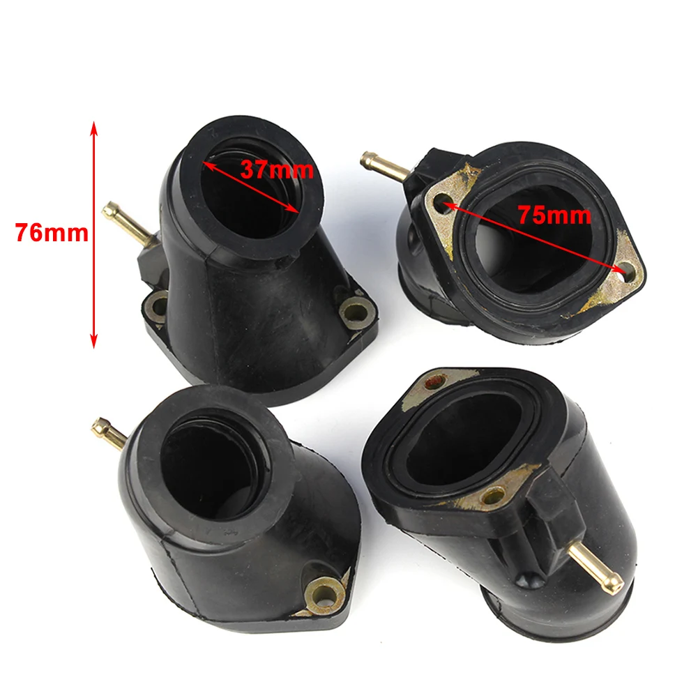 4Pcs Motorcycle Carburetor Carb Intake Boot Joint For Yamaha XVZ1300 Royal Star Venture 1999-2004 4XY135860100 4XY135960100