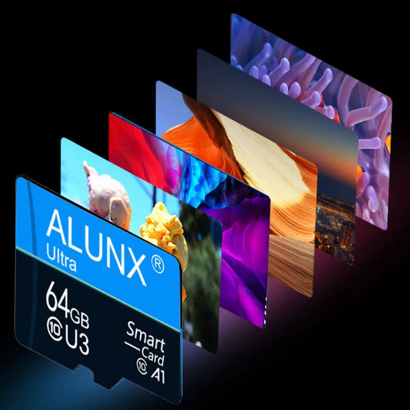 ALUNX 100% ของแท้ Micro TF SD การ์ด128GB 64GB 32GB 16GB 8G การ์ดความจำแฟลช Class 10สนับสนุนโทรศัพท์มือถือ UAV ฯลฯเครื่องอ่านการ์ด