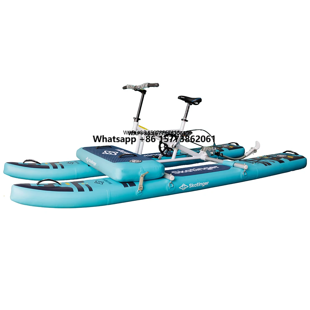 OEM Inflatable Floating Water 1 Person Pedal Sea Bike Pedal Boat Bicycle Sea Bike Water Bicycle Hydrofoil Inflatable Water Bike