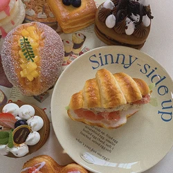 Large Croissant Refrigerator Magnet Sticker Dessert Cake Bread Creative Magnetic Decoration Ins Style Photo Message Board Sticke