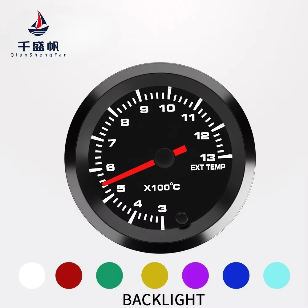 52Mm Do6379 High Speed Stepper Motor 2 Inch 7 Color Adjustable Racing Exhaust Thermometer