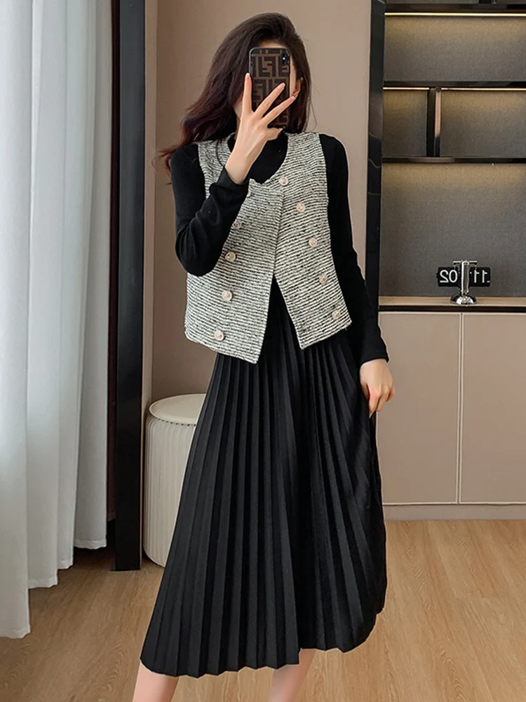 

Модный комплект из двух предметов: молодежный стиль, осенняя одежда для женщин, новинка 2026 года, элегантный...