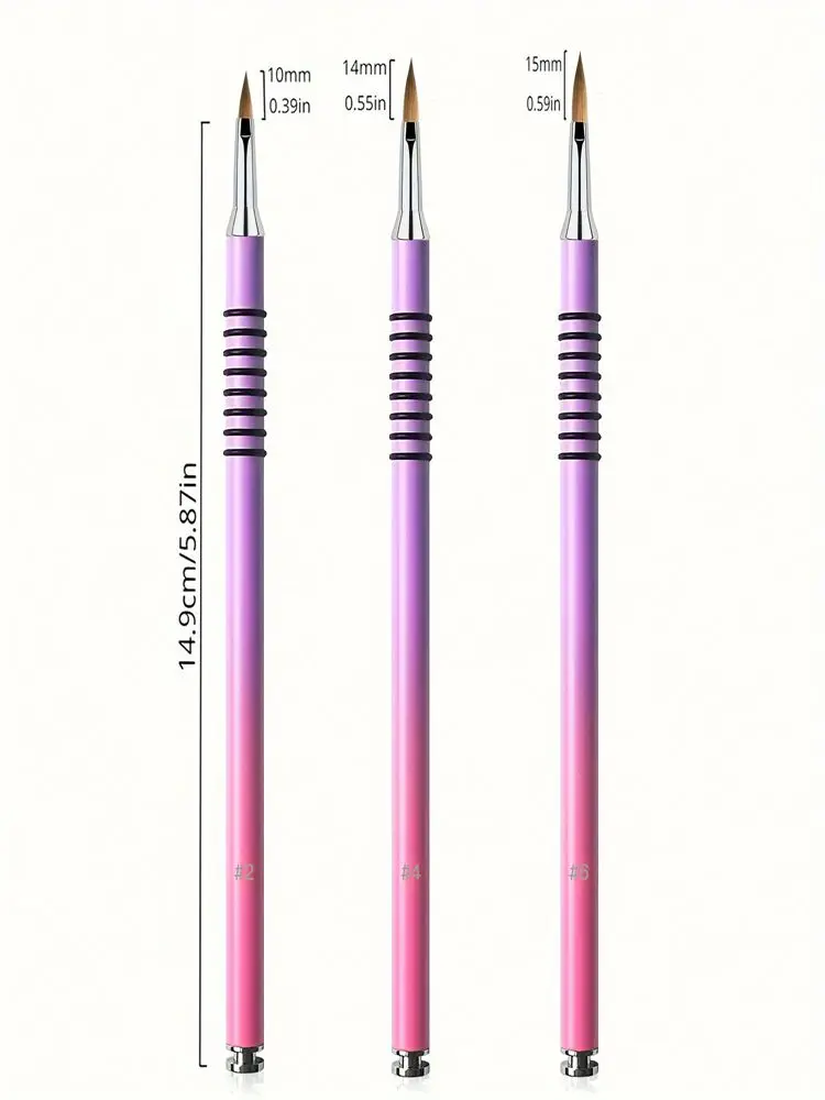 Profession Nail Art Acrylic Extension Builder Petal Flower Painting Drawing Brush Manicure Tools