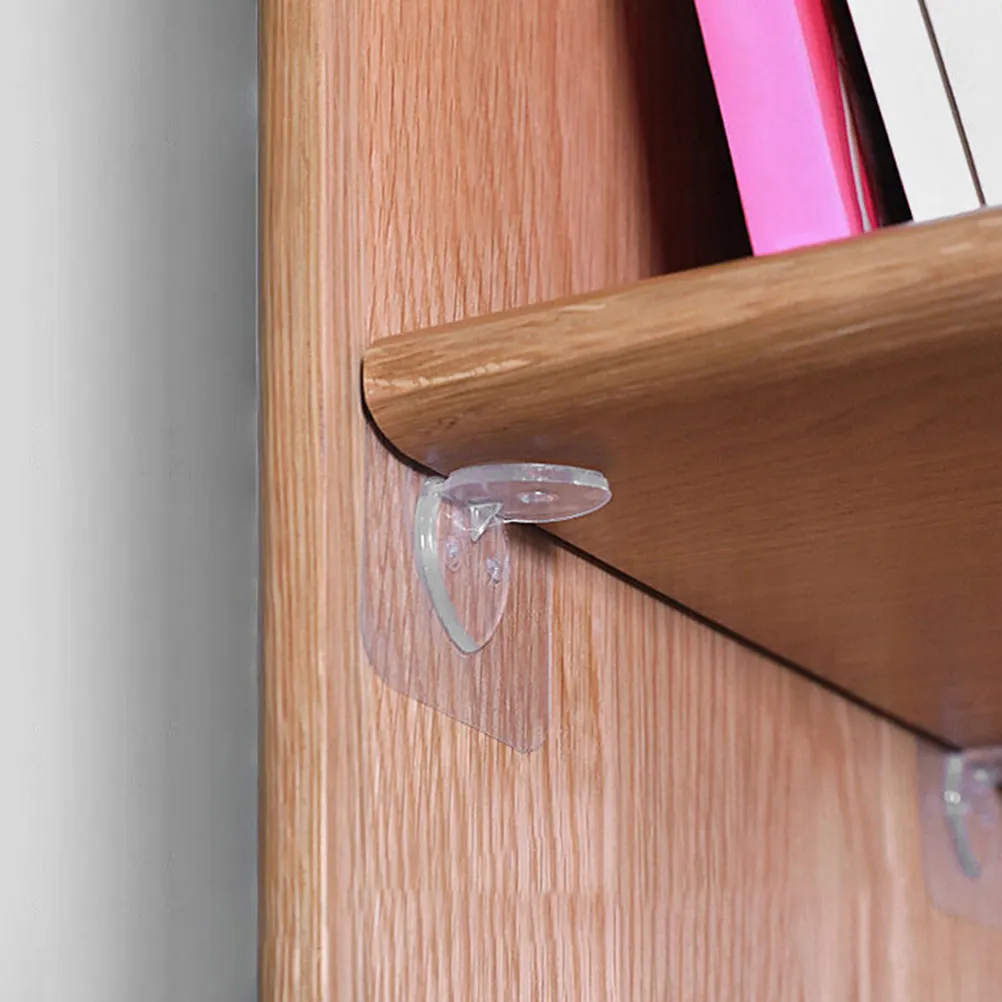 24Pcs Adjustable Shelf Support Pegs Cabinet Pins Plastic Clips No Drill Waterproof Shelf Holders for Kitchen Wardrobe Closet view 6