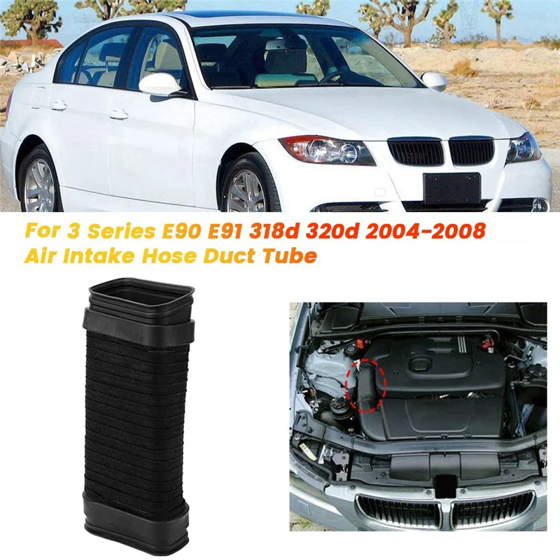 Car Engine Air Intake Hose Rubber Dust Cover 13717795284 For BMW 3 Series E90 E91 318D 320D 2004-2008 Intake Duct Tube