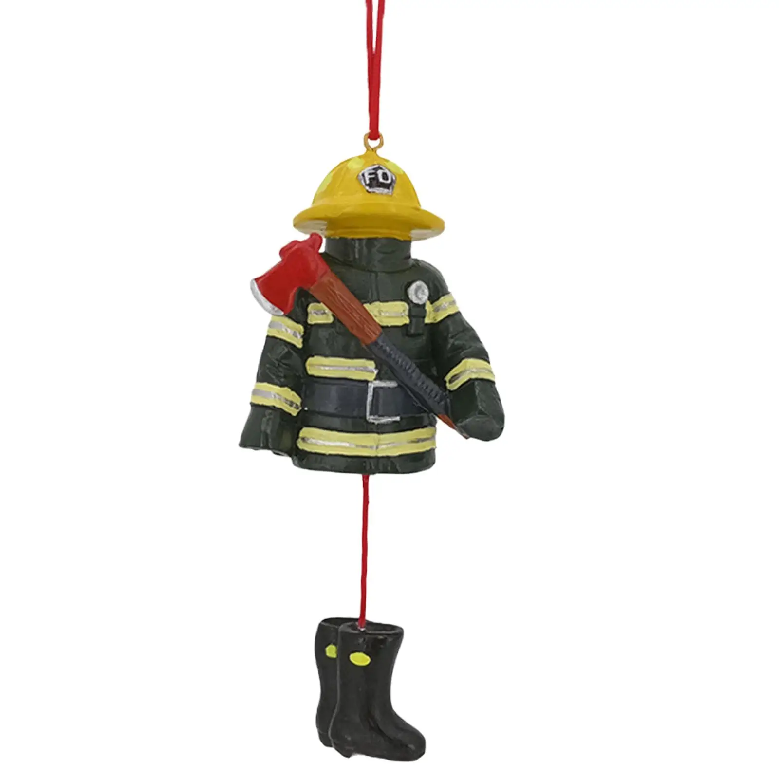 Christmas Firefighter Pendant Christmas Ornament for Home Bedroom Wedding