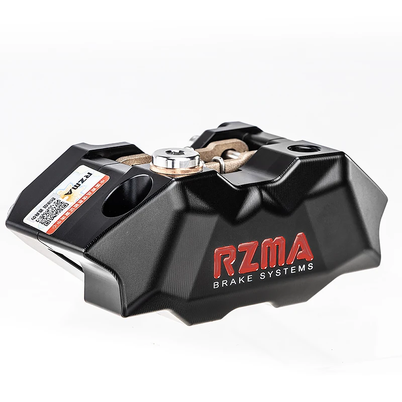 RZMA motorcycle modified brake caliper 4P piston CNC anodized 3D textured aluminum alloy
