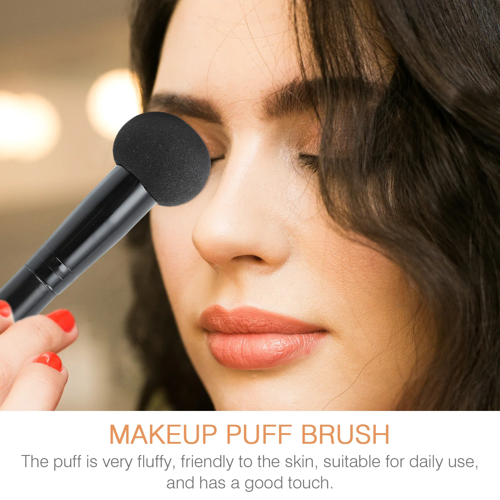 4 قطع من وسادة الفطر المنتفخة للمكياج على شكل فطر، فرشاة بودرة الوجه كريم الأساس والرطب